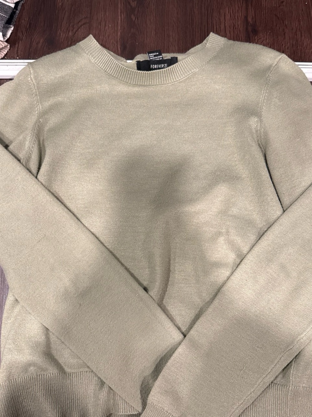 Forever 21 Men’s Crewneck Sweater - Olive Green